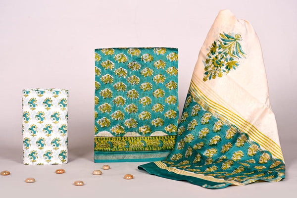 Chanderi Silk Cotton Suit Sets image 0