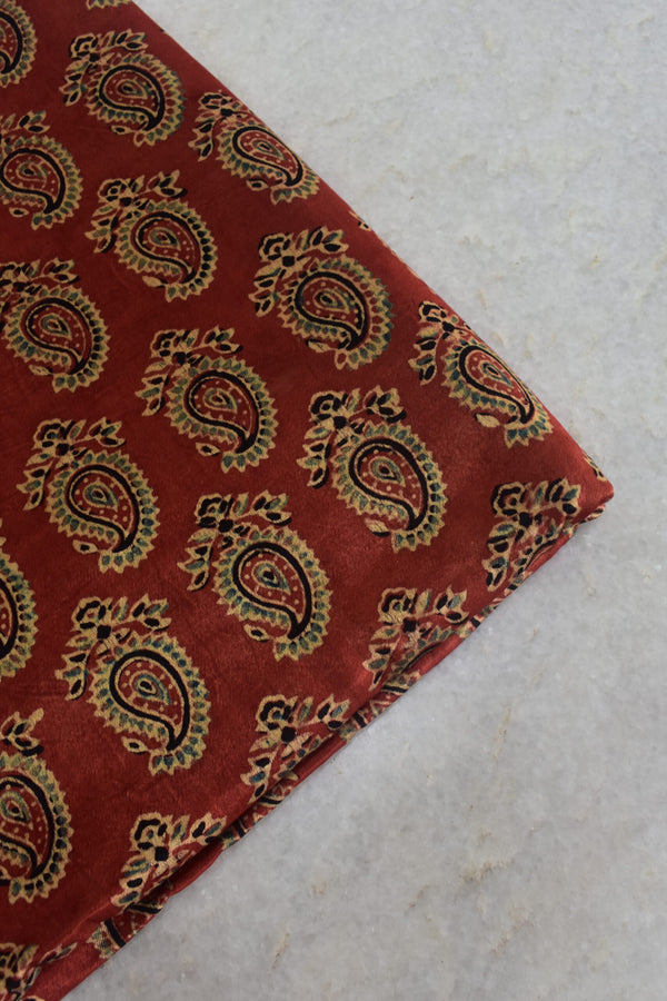 Ajrakh Mashru Silk Fabrics image 0