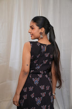 Ajrakh Black Butterfly Co-Ord Set image 2