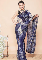 Handblock Chanderi Silk Cotton Sarees image 0