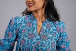 Azure Sanganeri Flow Dress image 1