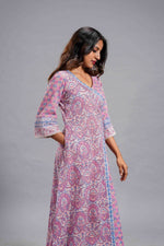 Blush Paisley Sanganeri Wrap Dress image 4