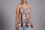 Teal Floral Muse Top image 4