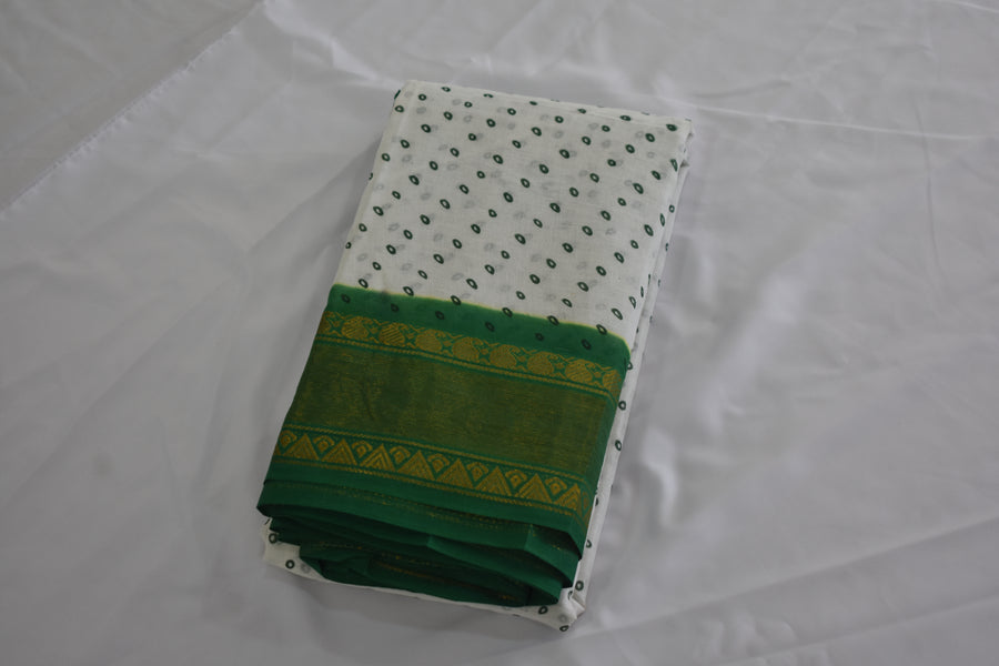Wax Dotted Madurai Sungudi Saree