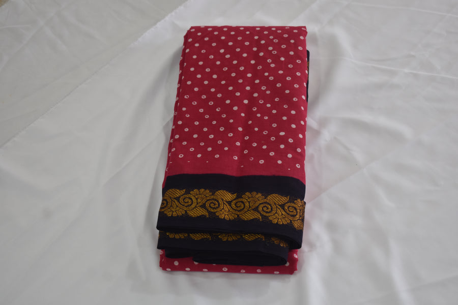 Wax Dotted Madurai Sungudi Saree