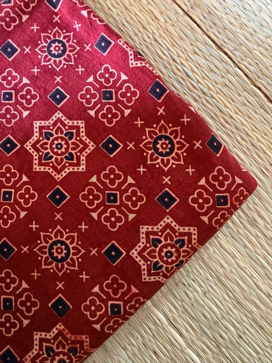 Ajrakh Veg Print Running Fabrics