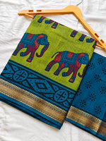 Block Print Maheshwari Saree