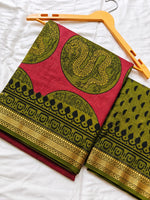 Block Print Maheshwari Saree