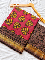 Block Print Maheshwari Saree