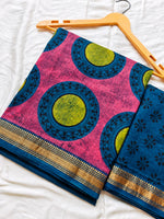 Block Print Maheshwari Saree