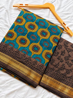 Block Print Maheshwari Saree