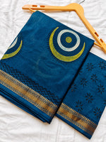Block Print Maheshwari Saree
