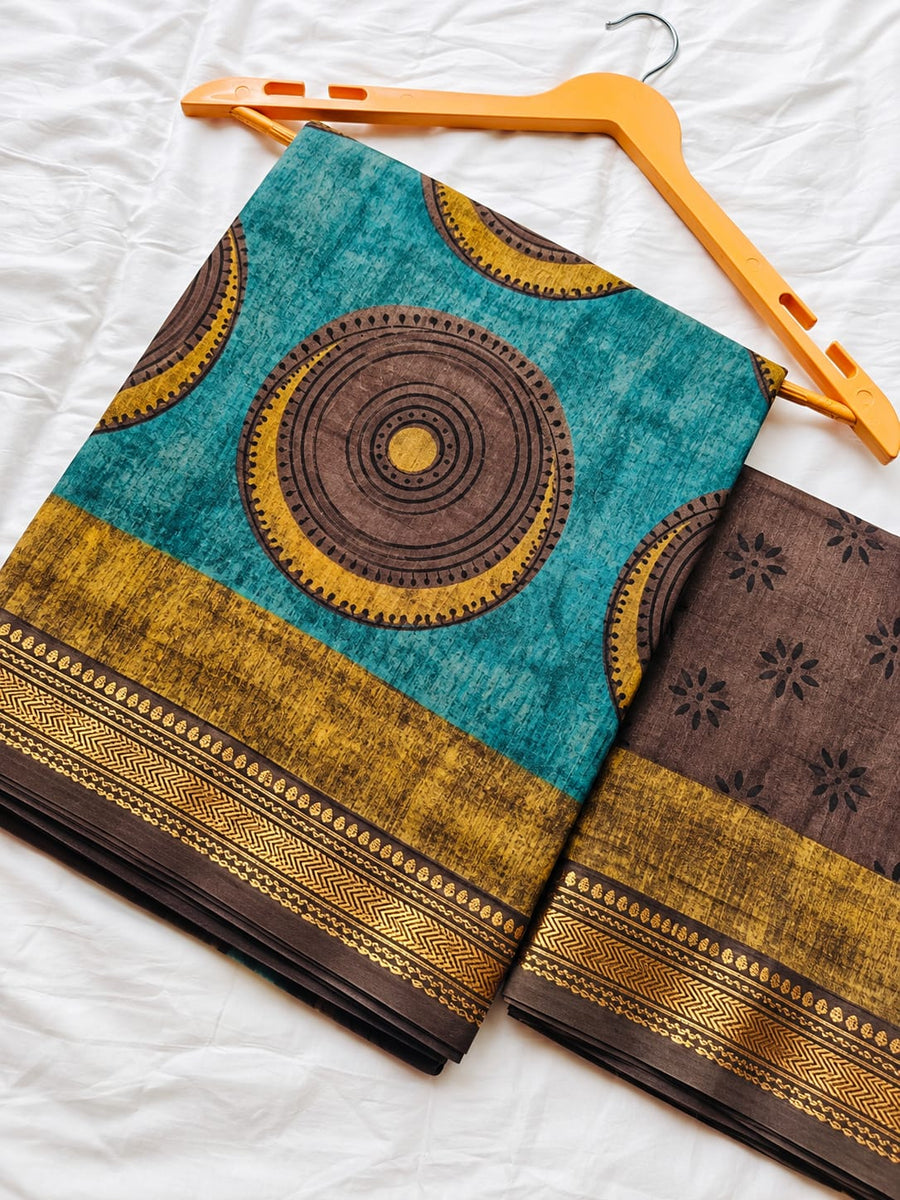 Block Print Maheshwari Saree