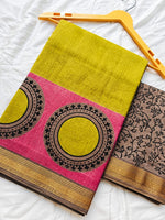 Block Print Maheshwari Saree