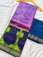 Block Print Maheshwari Saree