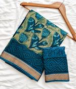 Block Print Maheshwari Saree