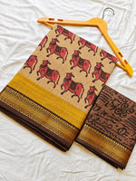 Block Print Maheshwari Saree