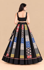 Ajrakh Plain Tukdi Skirt