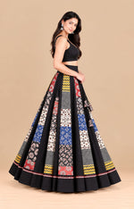 Ajrakh Plain Tukdi Skirt