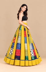 Ajrakh Plain Tukdi Skirt