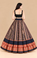 Ajrakh Veg Paneled Skirt