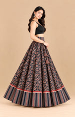 Ajrakh Veg Kaili Border Skirt