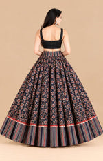 Ajrakh Veg Kaili Border Skirt