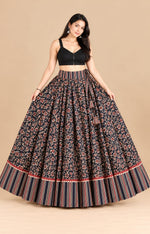 Ajrakh Veg Kaili Border Skirt