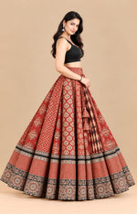 Ajrakh Veg Kaili Border Skirt