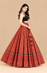 Ajrakh Veg Kaili Border Skirt