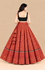 Ajrakh Veg Kaili Border Skirt