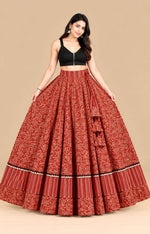 Ajrakh Veg Kaili Border Skirt