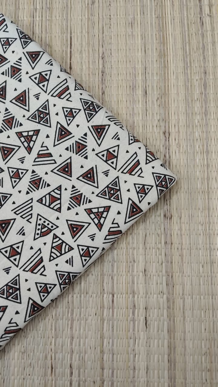 Ajrakh Veg Print Running Fabrics
