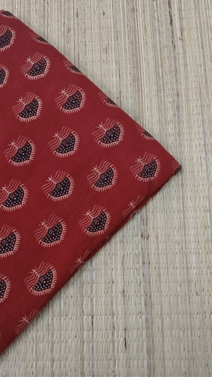 Ajrakh Veg Print Running Fabrics