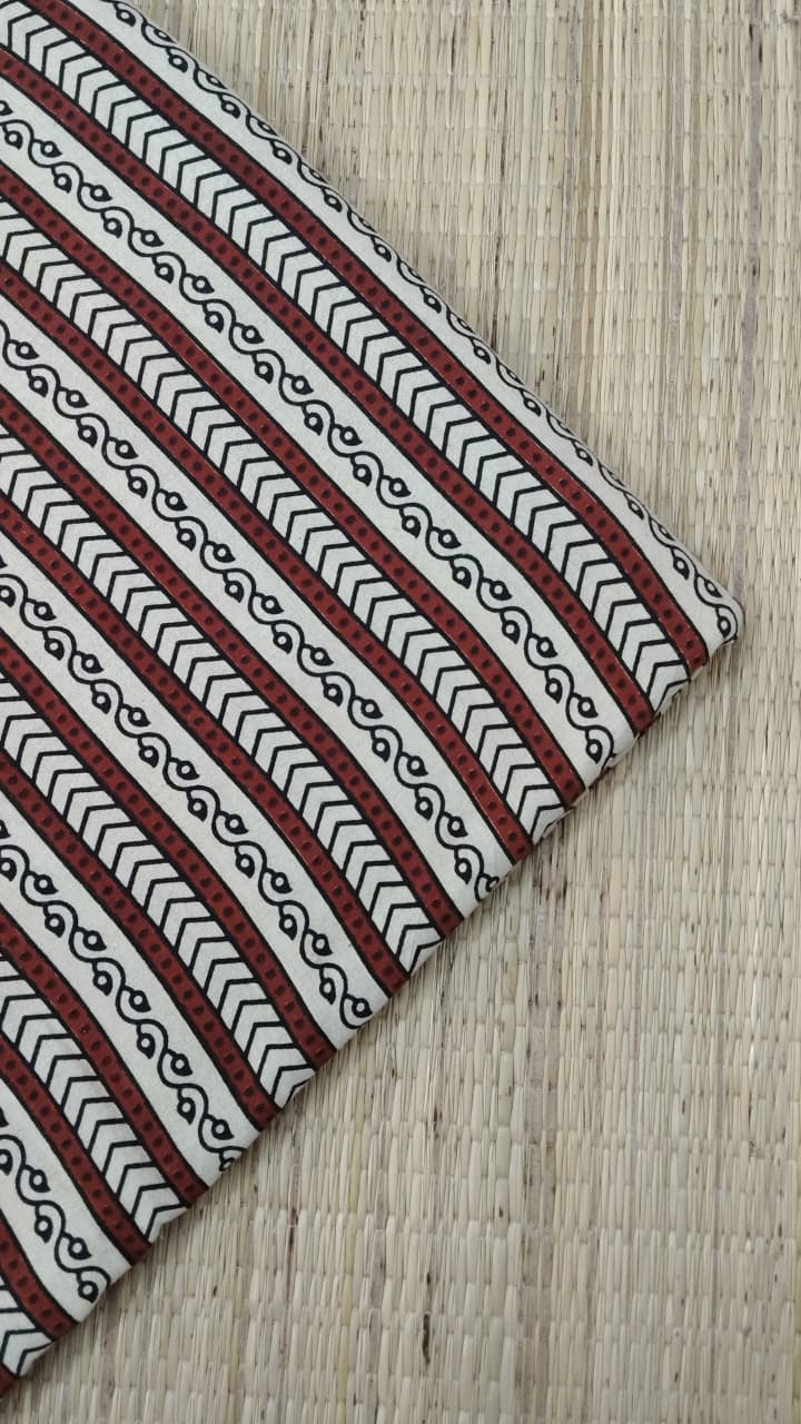 Ajrakh Veg Print Running Fabrics