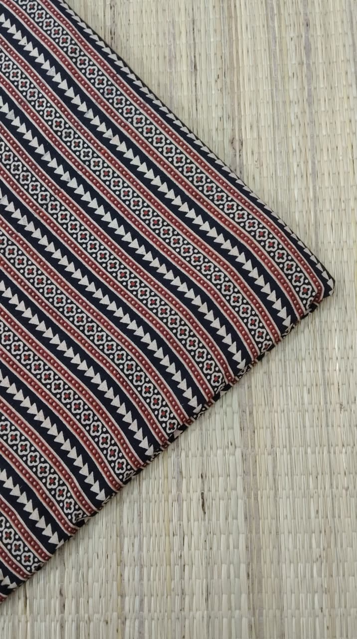 Ajrakh Veg Print Running Fabrics