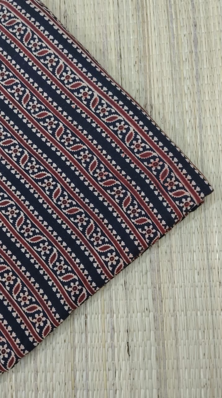 Ajrakh Veg Print Running Fabrics