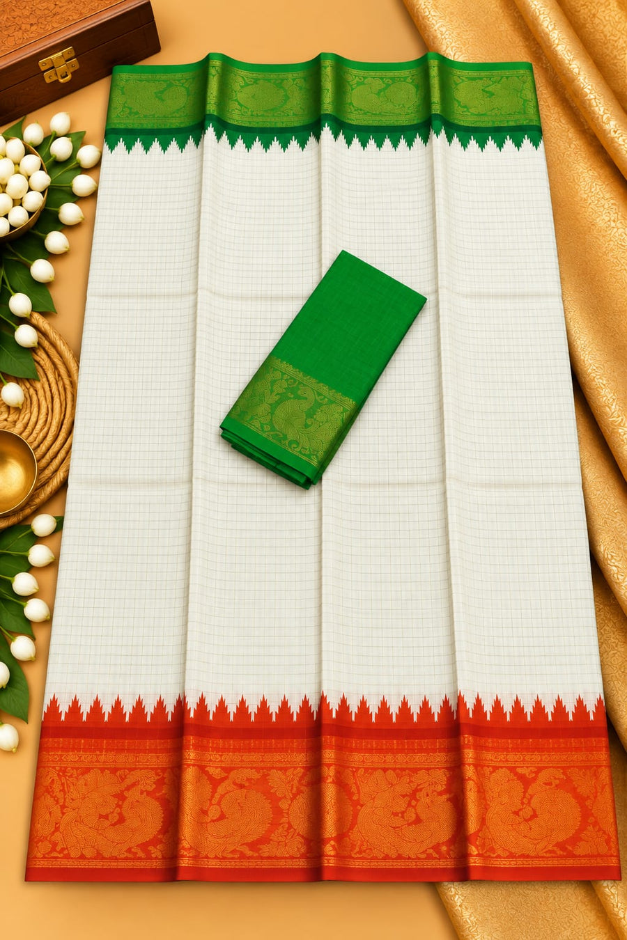 Madurai Sungidi Ganga Yamuna Border Sarees