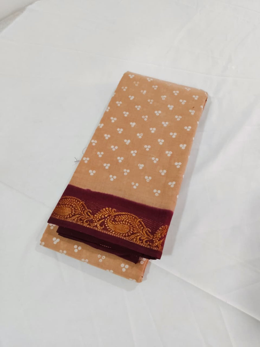Wax Dotted Madurai Sungudi Saree