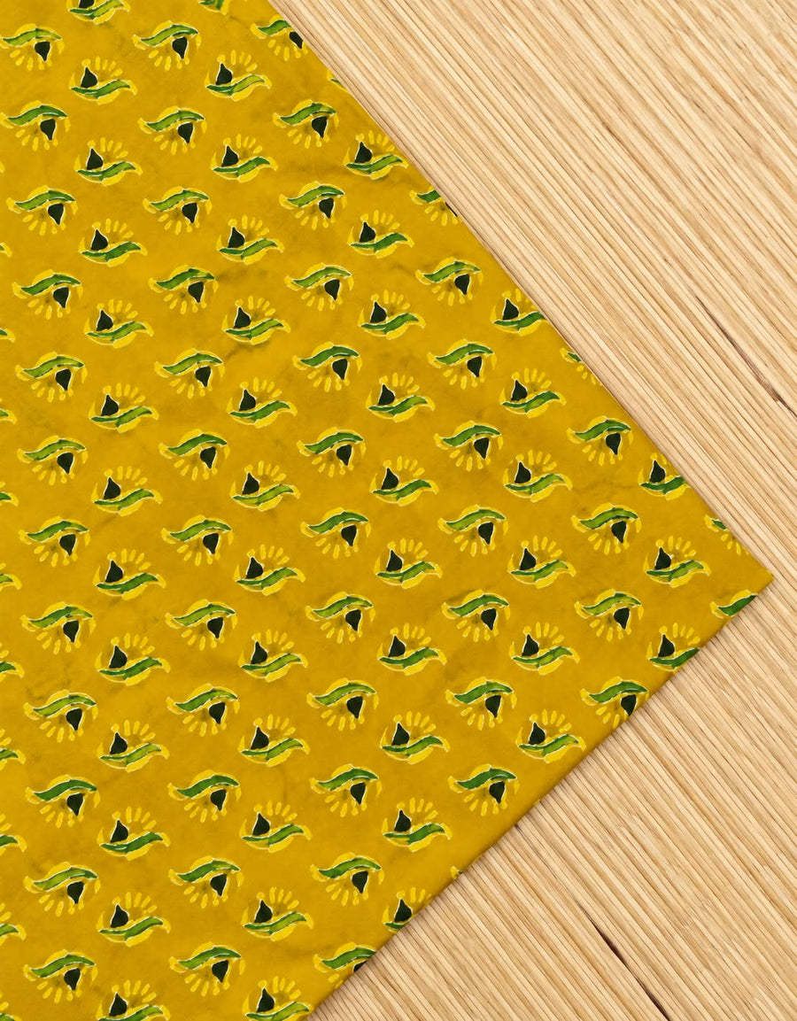 Ajrakh Blockprint Natural Running Fabrics