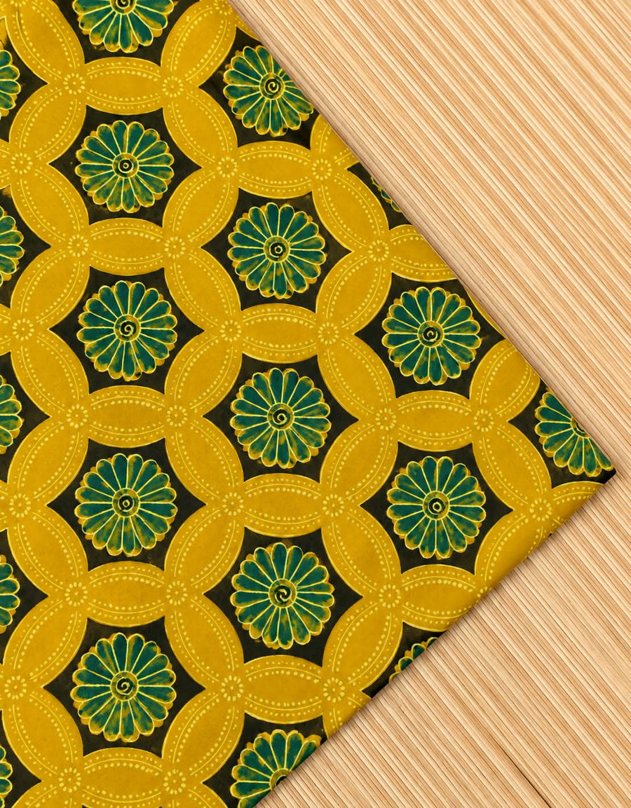 Ajrakh Blockprint Natural Running Fabrics