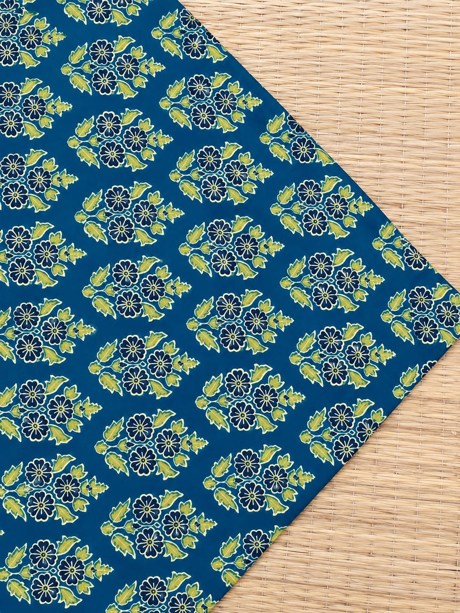 Ajrakh Blockprint Natural Running Fabrics