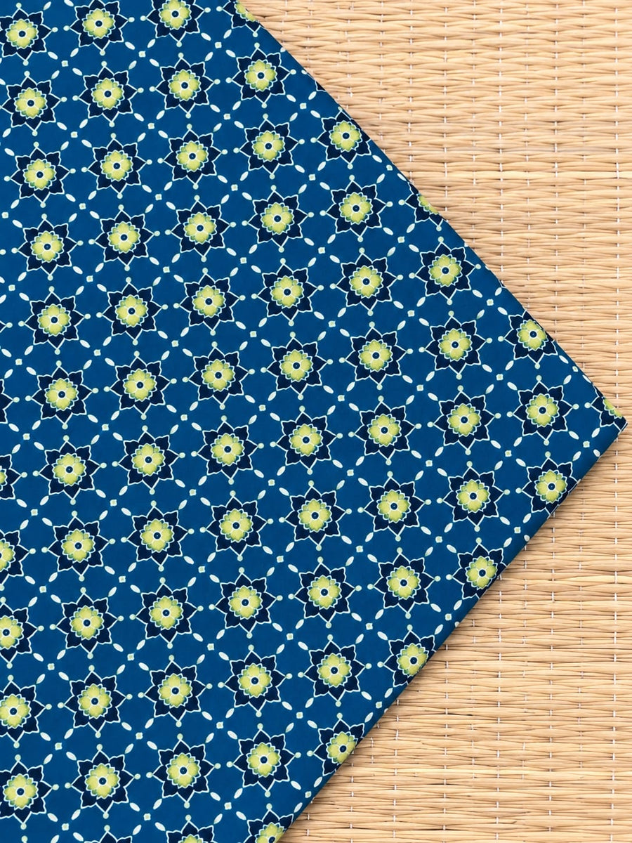 Ajrakh Blockprint Natural Running Fabrics