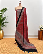 Handblock Ajrakh Modal Silk Suit Set