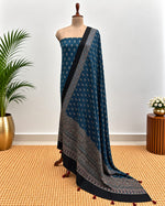 Handblock Ajrakh Modal Silk Suit Set