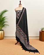 Handblock Ajrakh Modal Silk Suit Set