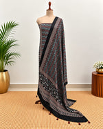 Handblock Ajrakh Modal Silk Suit Set