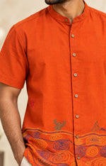 Camel Embroidered Shirt