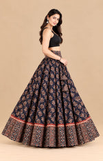 Ajrakh Veg Kaili Border Skirt