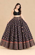Ajrakh Veg Kaili Border Skirt